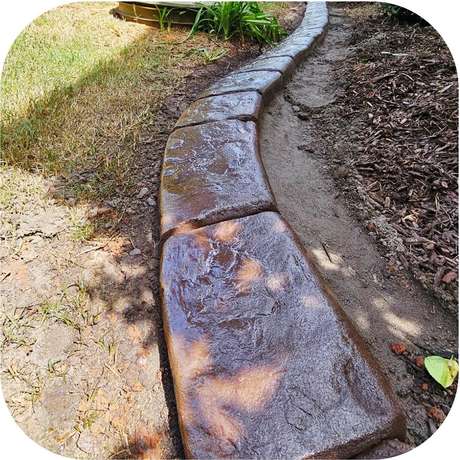 Boise Slate stamped concrete curb pattern installed by Killer Curbz