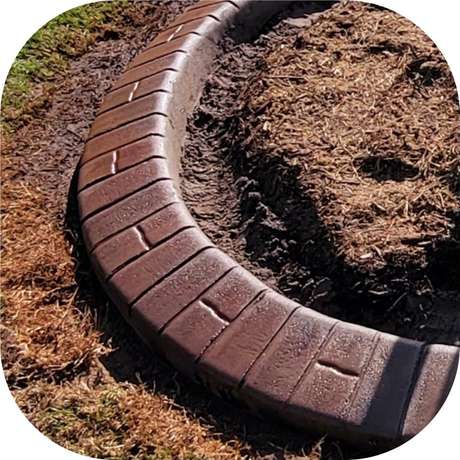 H-Brick stamped concrete curb pattern installed by Killer Curbz